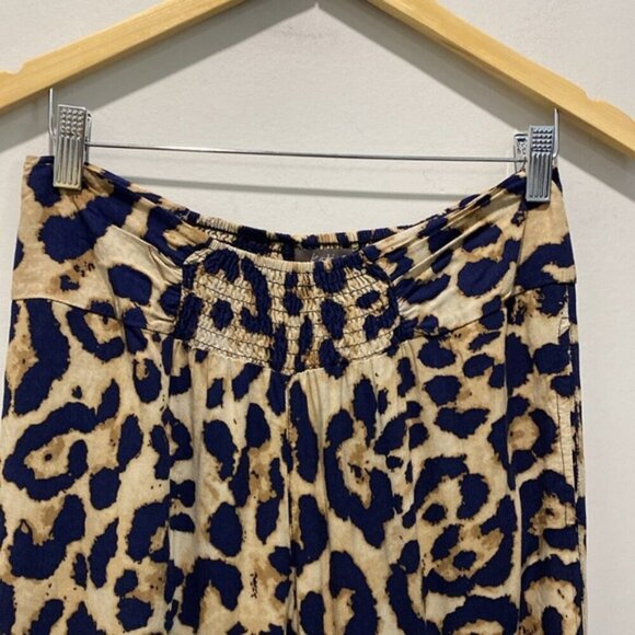 Katies Leopard Pant Relaxed Fit Pull-on Crop pant Size 8 - Picture 4 of 13